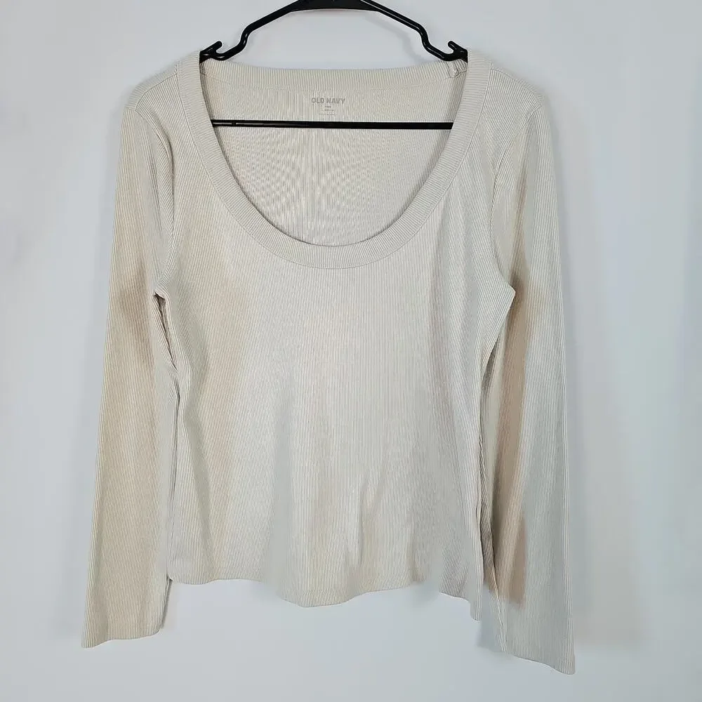 Old Navy Womens Sz. XL Petite,Ribbed Knit/V-neck/Long Sleeve Shirt/3-Pack Bundle